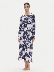 DKNY Sukienka koszulowa YI00052 Granatowy Regular Fit. Niebieskie sukienki damskie DKNY, m, bez wzorów, z wiskozy, bez kołnierzyka, bez ramiączek, koszulowe. Za 289.99 zł.
