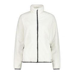 Bluza polarowa damska CMP 35P1566 Jacquard Highloft. Białe bluzy damskie CMP, bez wzorów, z polaru, sportowe, bez ramiączek, bez kaptura. Za 219.99 zł.