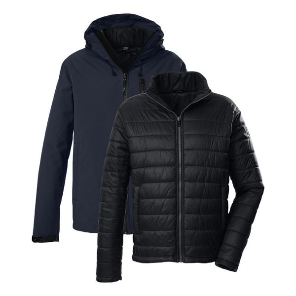 Kombinezon parka i puchówka Killtec KOW 95. Niebieskie parki męskie KILLTEC, na jesień, bez wzorów, z puchu, bez kołnierzyka, bez kaptura. Za 677.50 zł.