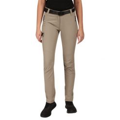 Damskie spodnie outdoorowe Kilpi BELVELA-W. Brązowe spodnie sportowe damskie Kilpi, bez wzorów, sportowe, trekkingowe. Za 298.12 zł.