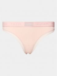 Tommy Hilfiger Stringi UW0UW04814 Różowy. Czerwone majtki damskie Tommy Hilfiger, z syntetyku. Za 69.99 zł.
