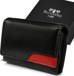 Beltimore Damski portfel skórzany czarny duży RFiD Beltimore 036. Czarne portfele damskie Beltimore. Za 71.49 zł.