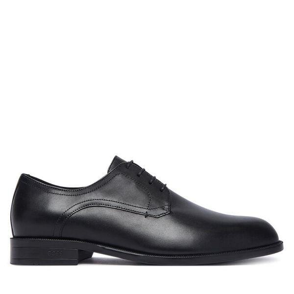 Półbuty BOSS. Czarne buty wizytowe męskie Boss, bez wzorów, bez obcasa, bez zapięcia. Za 582.99 zł.