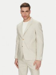 Calvin Klein Marynarka K10K114388 Beżowy Slim Fit. Brązowe garnitury męskie Calvin Klein, m, bez wzorów, z lyocellu, bez kołnierzyka, bez ramiączek. Za 749.99 zł.
