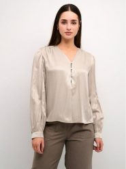 Kaffe Bluzka Kalaura 10507787 Szary Loose Fit. Szare bluzki damskie Kaffe, bez wzorów, z wiskozy, bez kołnierzyka, bez ramiączek. Za 249.99 zł.