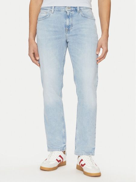 Tommy Hilfiger Jeansy Denton MW0MW38813 Niebieski Straight Fit. Niebieskie jeansy męskie Tommy Hilfiger, z bawełny. Za 409.99 zł.