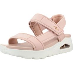 Sandały SKECHERS UNO SANDAL SUMMER STAND 2 Rose. Czerwone sandały damskie Skechers, bez wzorów, z syntetyku, bez obcasa, bez zapięcia. Za 233.99 zł.