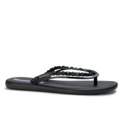 Japonki klapki damskie Ipanema 27130 MEU SOL AD. Czarne klapki damskie Ipanema, na lato, bez wzorów, z materiału, eleganckie, bez obcasa, bez zapięcia. Za 59.00 zł.