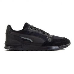 Buty do chodzenia męskie Puma Graviton Tera. Czarne buty sportowe męskie Puma, bez wzorów, z materiału, bez zapięcia, trekkingowe. Za 366.00 zł.