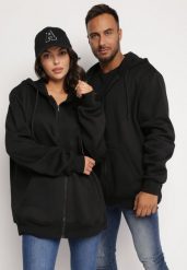 Czarna Bluza z Kapturem Kassica. Czarne bluzy męskie Born2be, m, bez wzorów, z dzianiny, z kapturem. Za 74.99 zł.