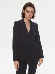 Weekend Max Mara Marynarka Rosetta 2415911021 Granatowy Regular Fit. Niebieskie marynarki i żakiety damskie Weekend Max Mara, bez wzorów, z bawełny, bez kołnierzyka, bez ramiączek. Za 629.99 zł.