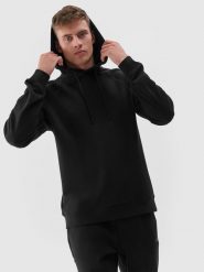 4F Bluza dresowa nierozpinana z kapturem męska - czarna XXL. Czarne bluzy męskie 4F, m, bez wzorów, z bawełny, klasyczne, bez ramiączek, z kapturem. W wyprzedaży za 79.99 zł.