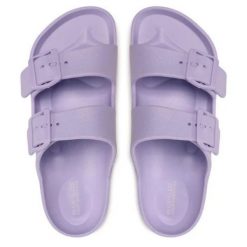 Klapki basenowe damskie Regatta Brooklyn. Fioletowe klapki damskie Regatta, bez wzorów, sportowe, bez obcasa, bez zapięcia. Za 63.84 zł.