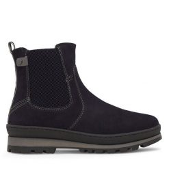 Botki Go Soft. Niebieskie botki damskie GO SOFT, bez wzorów, bez obcasa, na płaskiej podeszwie, bez zapięcia. Za 269.99 zł.