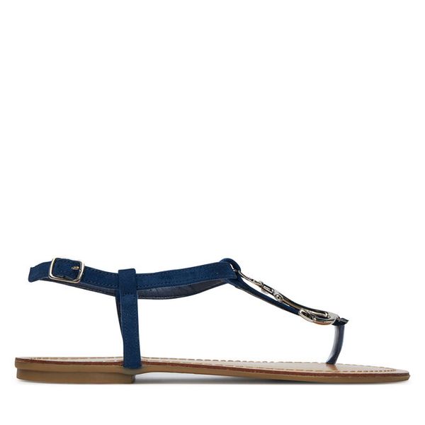 Sandały DeeZee. Niebieskie sandały damskie DeeZee, bez wzorów, bez obcasa, na płaskiej podeszwie, bez zapięcia. Za 119.99 zł.