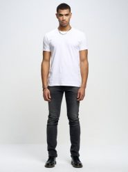 Koszulka męska bawełniana biała Basic 101. Białe t-shirty męskie BIG STAR, l, bez wzorów, z bawełny, bez kołnierzyka, bez ramiączek. Za 99.99 zł.