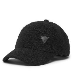 Czapka z daszkiem Guess. Czarne czapki damskie Guess, z aplikacjami. Za 174.99 zł.