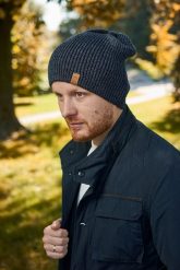 Męska czapka zimowa Brødrene cz7 9920 granatowa. Niebieskie czapki męskie na jesień, bez wzorów. Za 49.90 zł.