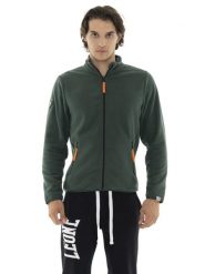 Bluza z polar z zamek błyskawiczny na outdoor. Zielone trekkingi męskie LEONE 1947 APPAREL, z polaru, bez zapięcia. Za 164.19 zł.