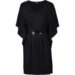 Bluza z materiału pique, z kapturem bonprix ciemnooliwkowy. Zielone bluzy męskie bonprix, l, bez wzorów, bez ramiączek, z kapturem. Za 99.99 zł.