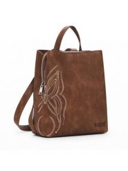 Desigual Plecak Goodall Sumy 25SAKP07 Brązowy. Brązowe plecaki damskie Desigual, bez wzorów, ze skóry. Za 189.99 zł.