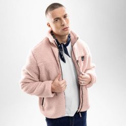 Kurtka polarowa Lifestyle Męska Sherpa Madryn. Czerwone kurtki męskie SIROKO, l, bez wzorów, z polaru, bez kaptura. Za 381.00 zł.