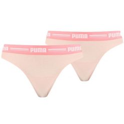 Bielizna treningowa damska majtki Puma String 2Pack. Szara majtki damskie Puma. Za 64.97 zł.