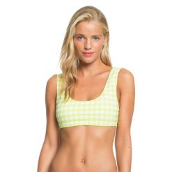 Góra od bikini Roxy Beautiful Sun. Żółte bikini Roxy, l, bez wzorów, z elastanu. Za 91.00 zł.