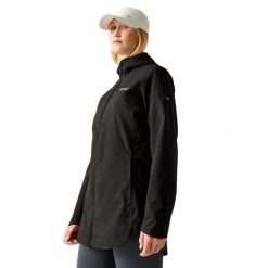 Damska Kurtka Wodoodporna Natalina. Niebieskie kurtki sportowe damskie Regatta, m, bez wzorów, z materiału, bez ramiączek, z kapturem, trekkingowe. Za 363.99 zł.