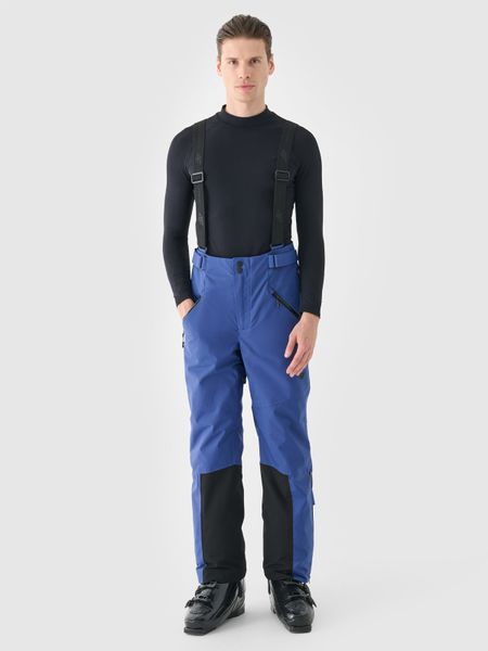 4F Spodnie narciarskie z szelkami membrana Dermizax 20000 męskie - granatowe L. Niebieskie spodnie sportowe męskie 4F, l, bez wzorów, z dzianiny, narciarskie, Dermizax. Za 999.99 zł.