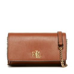 Torebka LAUREN RALPH LAUREN. Brązowe torebki wizytowe damskie Lauren Ralph Lauren, bez wzorów, bez dodatków. Za 709.99 zł.