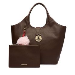 Torebka LOVE MOSCHINO. Brązowe shopperki damskie Love Moschino, bez wzorów, bez dodatków. Za 1,119.00 zł.