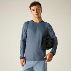 Dżersej z długim rękawem Dare 2B Trackstand Ace. Niebieskie bluzy męskie Dare 2B, bez wzorów, z dżerseju, sportowe, bez ramiączek, bez kaptura. Za 249.99 zł.