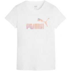 T-shirt Damski ESS+ Summer Daze. Białe t-shirty damskie Puma, l, bez wzorów, sportowe, bez kołnierzyka, bez ramiączek. Za 154.99 zł.
