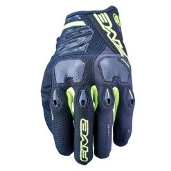Rękawiczki ENDURO 2 - CZARNE/FLUO-ŻÓŁTE - XS/7. Czarne rękawiczki damskie FIVE GLOVES, bez wzorów. Za 223.00 zł.
