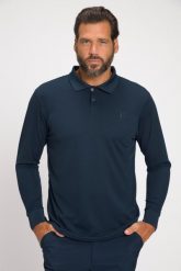Męska Koszulka polo golf długi rękaw QuickDry. Niebieskie swetry męskie JAY-PI, m, bez wzorów, z dżerseju, bez kołnierzyka, bez ramiączek. Za 239.99 zł.