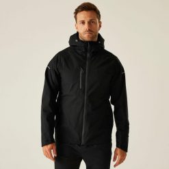 Kurtka robocza ocieplana męska Nagate wodoodporna. Czarne kurtki męskie Regatta, na zimę, m, bez wzorów, z tkaniny, bez kaptura. Za 559.99 zł.