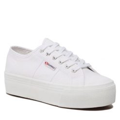 Tenisówki Superga. Białe trampki i tenisówki damskie Superga, bez wzorów, bez zapięcia. Za 189.99 zł.