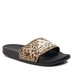 Klapki adidas. Czarne klapki damskie Adidas, bez wzorów, sportowe, bez obcasa, bez zapięcia. Za 199.99 zł.
