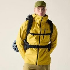 Męska wodoodporna kurtka Breathe Out. Żółte kurtki męskie Dare 2B, m, bez wzorów, z tkaniny, sportowe, bez kaptura. W wyprzedaży za 499.99 zł.