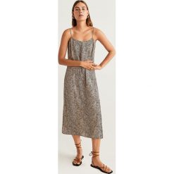 Mango - Sukienka Bird. Białe sukienki damskie Mango, na co dzień, l, bez wzorów, z materiału, casualowe, bez kołnierzyka, bez ramiączek, proste. Za 119.90 zł.