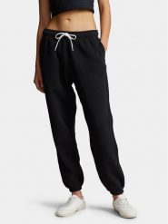 Polo Ralph Lauren Spodnie dresowe Prl Flc Pnt 211943009003 Czarny Regular Fit. Czarne spodnie dresowe damskie Polo Ralph Lauren, bez wzorów, z bawełny. Za 439.99 zł.