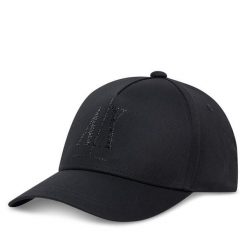 Czapka z daszkiem Armani Exchange. Czarne czapki damskie Armani Exchange, bez wzorów. Za 289.99 zł.
