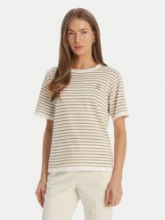 Luisa Spagnoli T-Shirt Cattolica 100402 Beżowy Regular Fit. Brązowe t-shirty damskie Luisa Spagnoli, xl, bez wzorów, z bawełny, bez kołnierzyka, bez ramiączek. Za 1,109.00 zł.