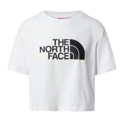 Koszulka sportowa damska The North Face Cropped Easy Tee. Białe koszulki sportowe damskie The North Face, l, bez wzorów, z bawełny, bez ramiączek. Za 249.99 zł.