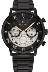 Zegarek Tommy Hilfiger Zegarek Męski Tommy Hilfiger Legend 1710706 (Klasyczna Czerń). Zegarki męskie Tommy Hilfiger, bez wzorów. Za 379.99 zł.