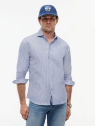 Tommy Hilfiger Tailored Koszula Mężczyźni Slim Fit Bawełna (100%) niebieski|biały, XL. Białe koszule męskie Tommy Hilfiger Tailored, m, bez wzorów, z bawełny, eleganckie, bez kołnierzyka, bez ramiączek. Za 429.95 zł.