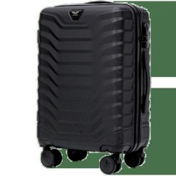 Walizka kabinowa Wings PEAFOWL 2.0 20" BLACK. Czarne walizki damskie Wings, bez wzorów, z materiału. Za 179.90 zł.