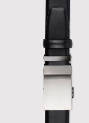 PAKO LORENTE - Czarny pasek męski z automatyczną klamrą. Czarne paski męskie Pako Lorente, ze skóry, eleganckie. Za 149.99 zł.