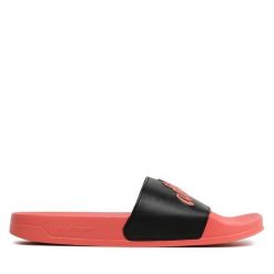 Klapki adidas. Czarne klapki damskie Adidas, bez wzorów, sportowe, bez obcasa, bez zapięcia. Za 129.99 zł.